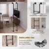 AYVADA Wall-Mounted Attic Ladder for Bunk Beds, 100–150 cm, Black Forged-Iron Metal Ladder view 3