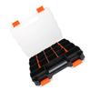 Plastic Small Parts Organizer Box with Compartments and Clear Lid view 1