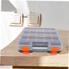 Plastic Small Parts Organizer Box with Compartments and Clear Lid view 2