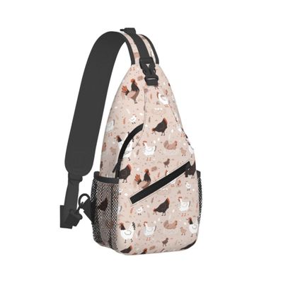 Chicken Chest Shoulder Bag with Adjustable Strap for Men