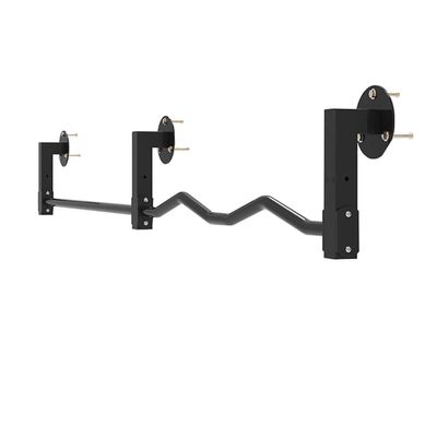 JDSHFEN Wall-Mounted Pull-Up Bar, Height-Adjustable Steel Horizontal Bar, Red, 2 Connecting Bars