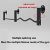 JDSHFEN Wall-Mounted Pull-Up Bar, Height-Adjustable Steel Horizontal Bar, Red, 2 Connecting Bars view 2