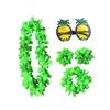 OATIPHO Hawaiian Pineapple Glasses, 5-Pack, Green view 1