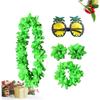 OATIPHO Hawaiian Pineapple Glasses, 5-Pack, Green view 2