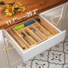 Fibogollo Bamboo Kitchen Drawer Organizer view 2