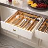 Fibogollo Bamboo Kitchen Drawer Organizer view 3