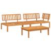 Homgoday 3-Piece Acacia Wood Pallet Sofa Garden Lounge Set view 2