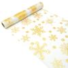 Christmas Table Runner Roll with Gold Snowflake Pattern, 28 x 500 cm view 1