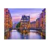 BEAYODKP Paint by Numbers Kit – Speicherstadt at Dusk, Hamburg Harbor, Germany, 30 x 40 cm view 1