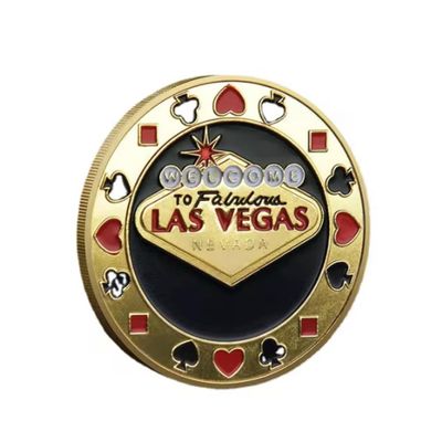 REIWAN Gold-Plated Poker Card Guard Commemorative Coin