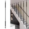 Adjustable Angle Stair Railing Baluster, Black/Gold, 90 cm/35 in view 1