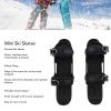 ANKROYU Mini Ski Skates, Adjustable Mini Ski Boots, Lightweight Compact Short Ski Skates for Ice Hockey Skating (Black) view 3