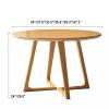 Mid-Century Modern Round Solid Wood Dining Table view 2
