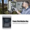 Tyenaza IP65 Waterproof 4-Way DIN Rail Distribution Box with Transparent Cover view 2