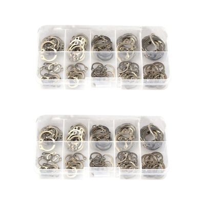 iplusmile 100-Piece Stainless Steel C-Shaped Axle Ring Set for Various Machine Models