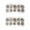 iplusmile 100-Piece Stainless Steel C-Shaped Axle Ring Set for Various Machine Models view 1