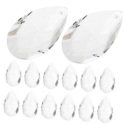 Gogogmee 24-Piece Round White Crystal Balls for Chandeliers and Window Decor