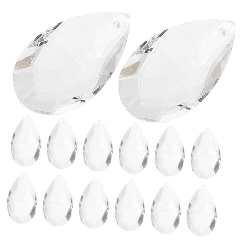 Gogogmee 24-Piece Round White Crystal Balls for Chandeliers and Window Decor