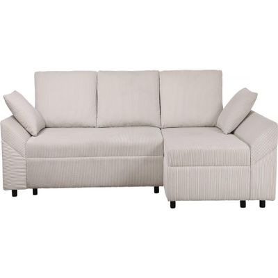 habitat et jardin Vaugirard II Corduroy Corner Sofa – 3-Seater – Beige