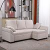 habitat et jardin Vaugirard II Corduroy Corner Sofa – 3-Seater – Beige view 2