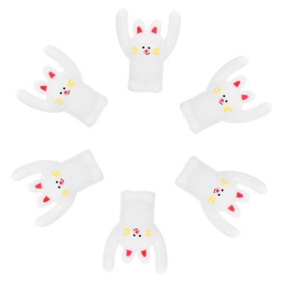 6-Piece White Vinyl Photo Table Decorations