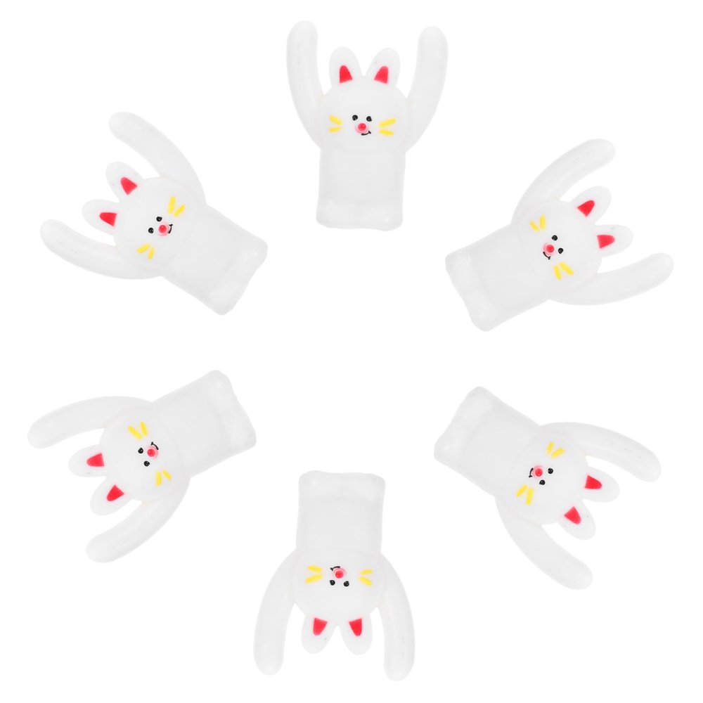 6-Piece White Vinyl Photo Table Decorations