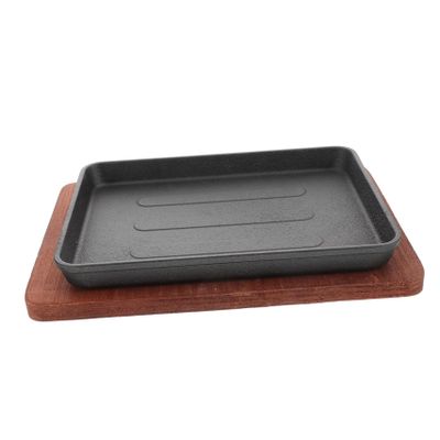 COLLBATH 1-Piece Cast-Iron Steak Grill Pan with Double Handle