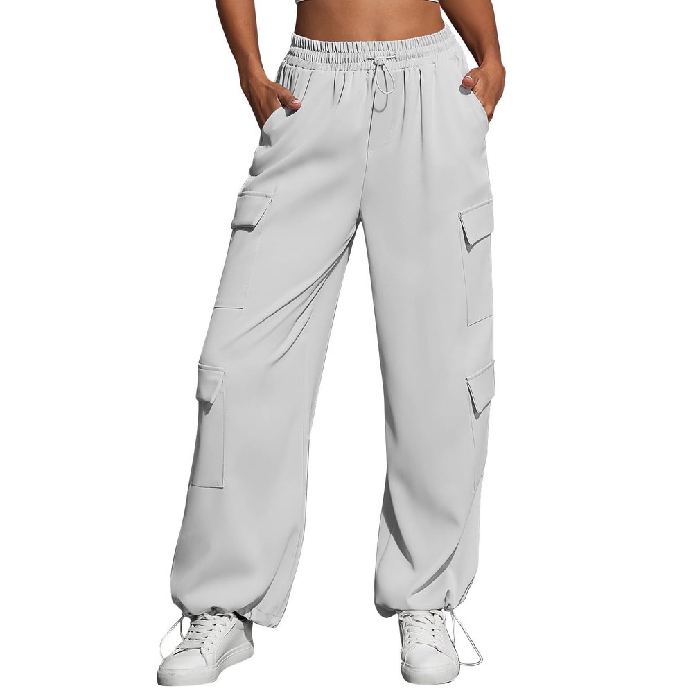 Women's Short Fuzzy Hiking, Cargo & Jogger Pants - White, XXL