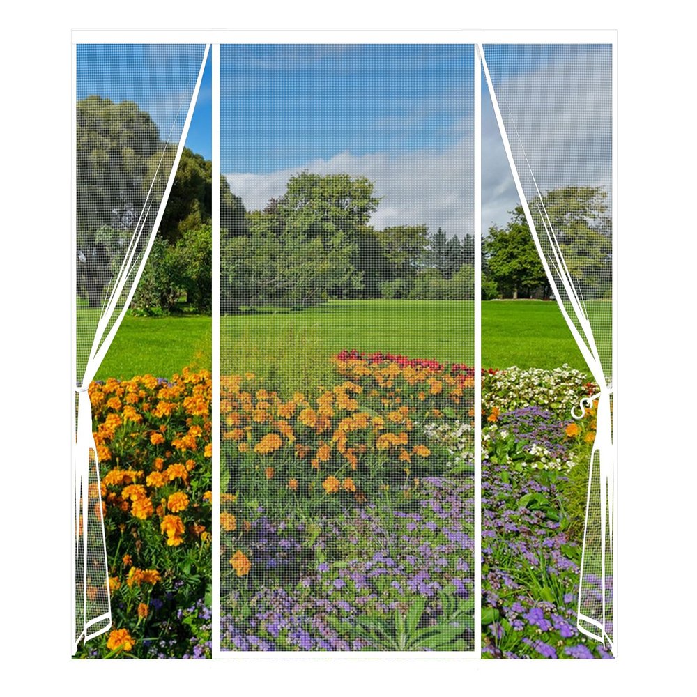XHBJSH Magnetic Insect Screen Door Curtain, 300 x 220 cm, Double Door