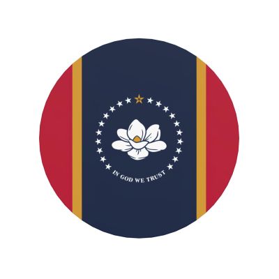 Round Mississippi State Flag Soft Refrigerator Magnet