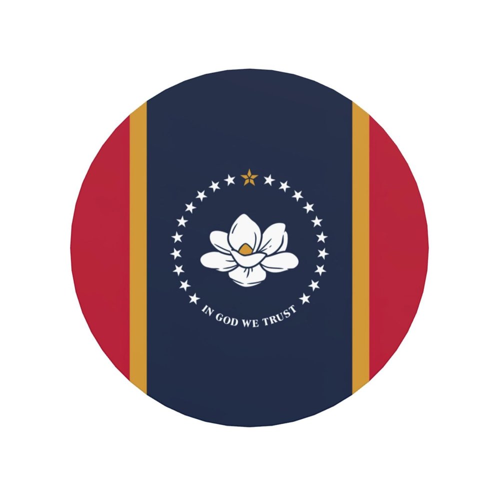 Round Mississippi State Flag Soft Refrigerator Magnet