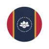 Round Mississippi State Flag Soft Refrigerator Magnet view 1