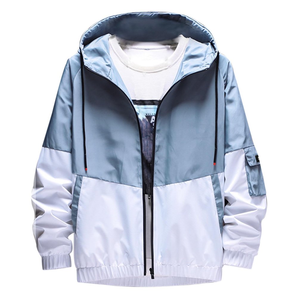 SRZYMJ Men's Long Black Lightweight Quilted Transitional Outdoor Jacket
