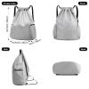 Muka Individually Printed Large Drawstring Backpack, Water-Resistant with Wide Straps view 2