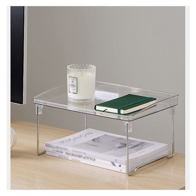 XXAD553TY 1-Tier Transparent Desktop Bookshelf