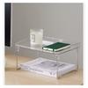 XXAD553TY 1-Tier Transparent Desktop Bookshelf view 1