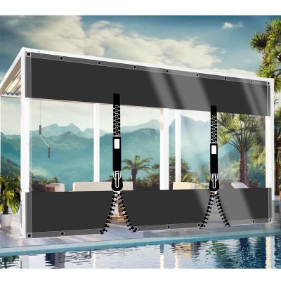 CAQXAQP Transparent PVC Tarp 2.3 x 4.6 m, 0.5 mm Waterproof