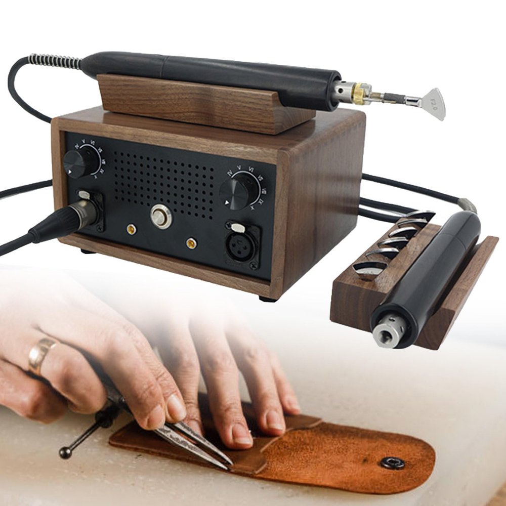 Agreilduite Electric Leather Edge Creaser, 0–400°C, 5 Heads, 2-Handle