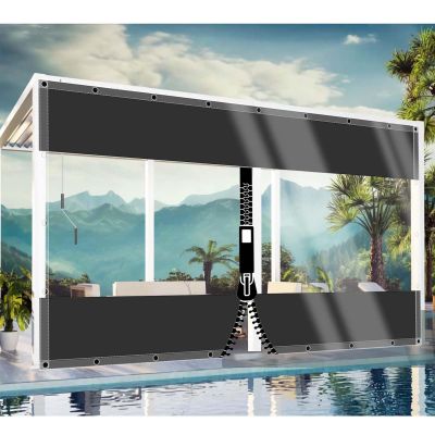 CAQXAQP Transparent PVC Tarpaulin 2.1 x 3.6 m, 0.5 mm, Waterproof
