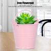 Jwthee 10-Pack Mini Silver Metal Planter Buckets with Handles, 4 × 5.5 × 6 cm view 3