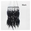 Aqxyedc VNJUGF 12-Color Hanging Feather Bead Dream Catcher Wind Chime, Indian-Style Pendant, Gift, wanglan (White) view 4