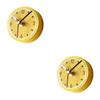 Alipis 2-Piece Refrigerator Clock with Magnetic Stickers, Creative Fruit Pattern Wall Clock view 2