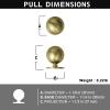 Yanxia Round Brushed Gold Cabinet Knobs, 12-Pack, 3.8 cm Diameter view 2