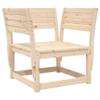 Lauuoeriau Garden Sofa Armrest with Cushion, Solid Pine Wood view 4