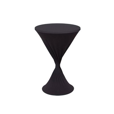 Mateju Stretch Table Cover for Round Cocktail Tables, Black, 31.5 in
