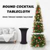 Mateju Stretch Table Cover for Round Cocktail Tables, Black, 31.5 in view 3