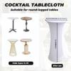 Mateju Stretch Table Cover for Round Cocktail Tables, Black, 31.5 in view 4