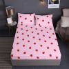 Chickwin Printed Fitted Sheet for Box Spring Beds, Soft Mattress Protector, Up to 30 cm Deep (2-Pillowcase, Pink Strawberry) view 3