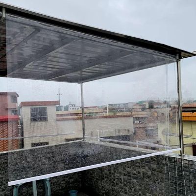 XINGWANGG Waterproof Transparent PVC Roller Blind, 170 x 230 cm