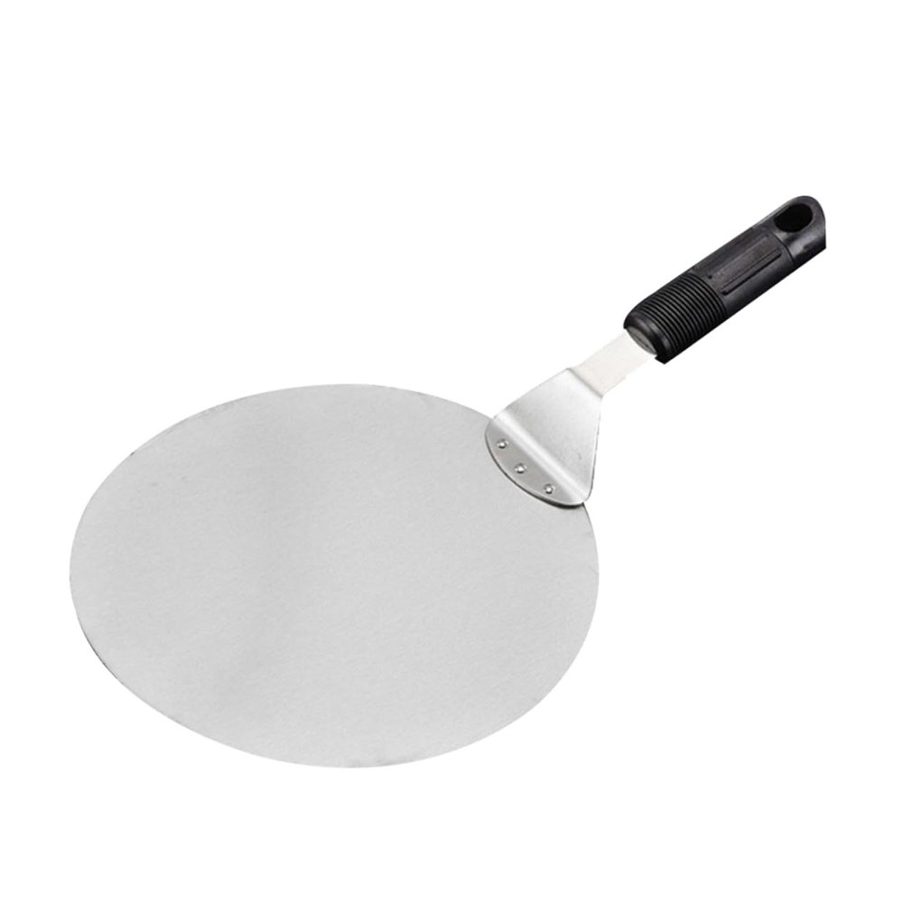 Round Stainless Steel Pizza Peel with Plastic Handle for Cakes